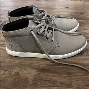 Timberland Men's Gray Leather/Fabric Chukka